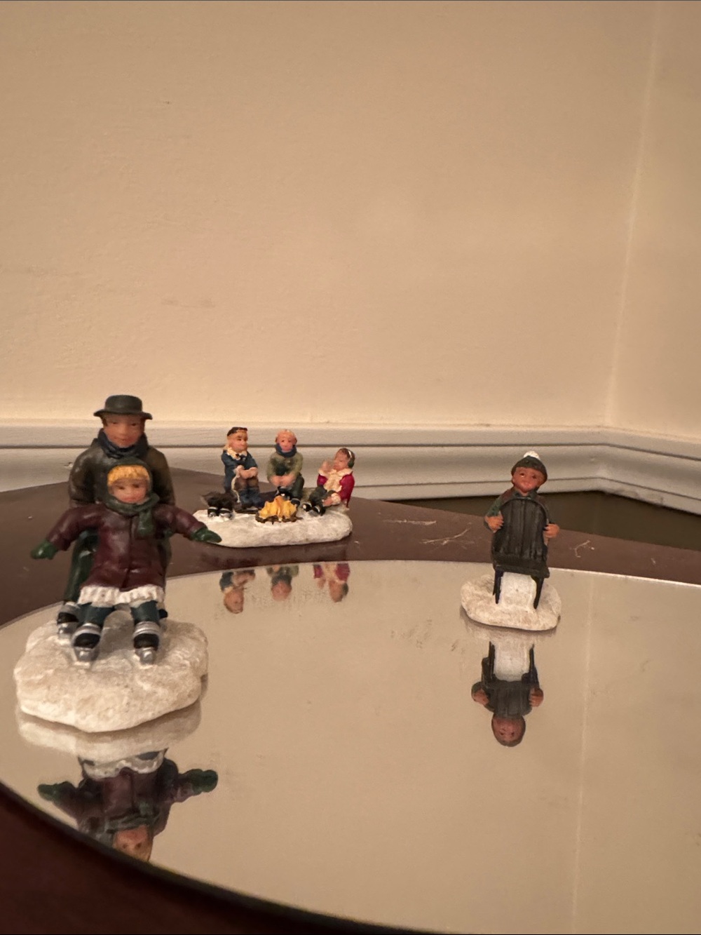 St. Nicholas Square Holiday Children Figurine Set - Red, Green, White
